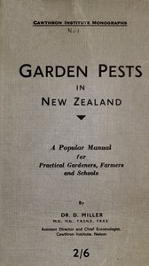 Cover of Garden Pests in New Zealand A Popular Manual for Practical Gardeners, Farmers and Schools — A Closer Reading