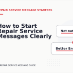How to Start Repair Service Messages Clearly