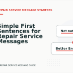Simple First Sentences for Repair Service Messages