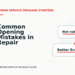 Common Opening Mistakes in Repair Service Messages