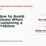 How to Avoid Blame When Explaining a Problem in Repair Service Message English
