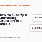 How to Clarify a Confusing Situation in a Repair Service Message