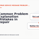 Common Problem Explanation Mistakes in Repair Service Message English