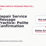 Repair Service Message Practice: Polite Confirmation Examples