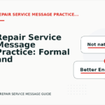 Repair Service Message Practice: Formal and Friendly Versions