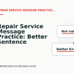 Repair Service Message Practice: Better Sentence Choices