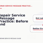 Repair Service Message Practice: Before and After Corrections